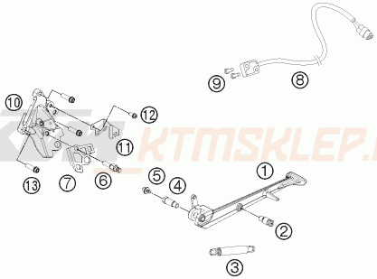 Schemat "stopki postojowe" do KTM 1190 RC8 R