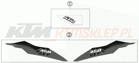 Schemat "naklejki" do KTM 350 SX-F