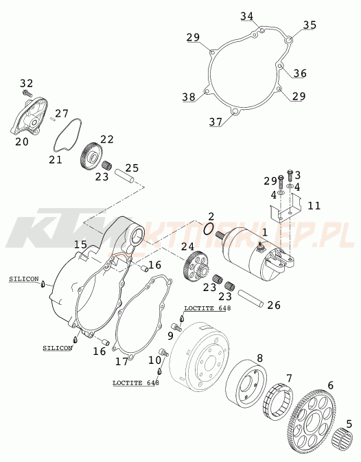 Schemat "rozrusznik" do KTM 640 LC 4