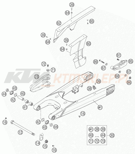 Schemat "wahacz" do KTM 625 SXC