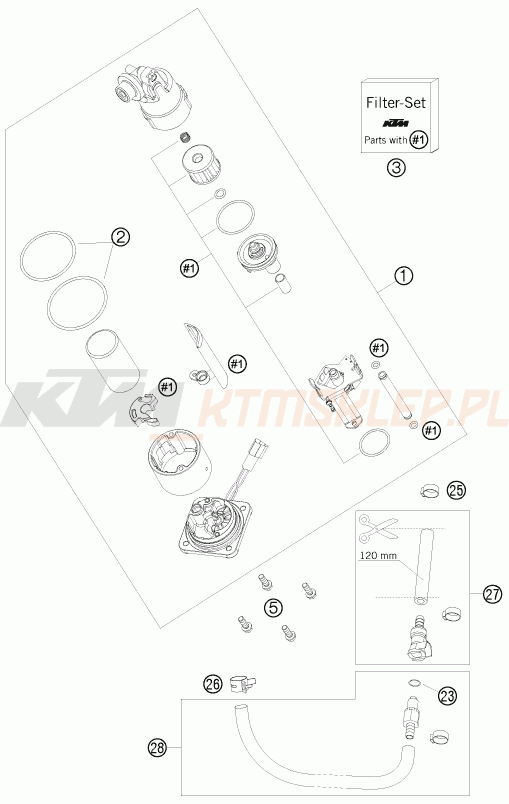 Schemat "pompa paliwa" do KTM 1190 RC8