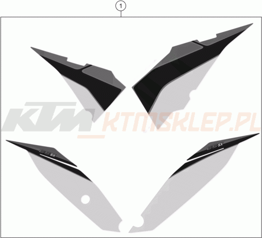 Schemat "naklejki" do KTM 65 SXS
