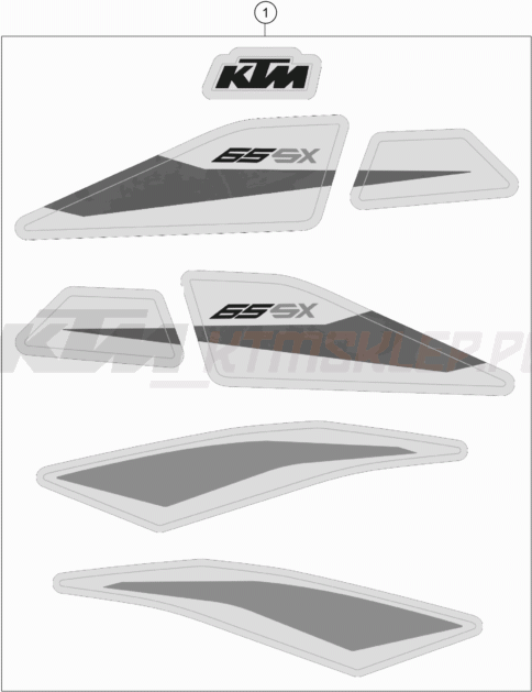 Schemat "naklejki" do KTM 65 SX