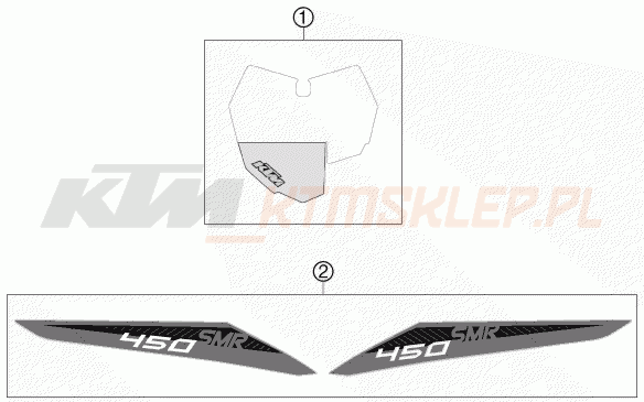 Schemat "naklejki" do KTM 450 SMR