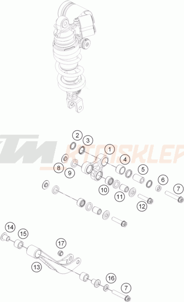 Schemat "PRO LEVER LINKING" do KTM RC 250 R