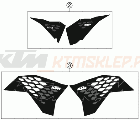 Schemat "naklejki" do KTM 450 SMR