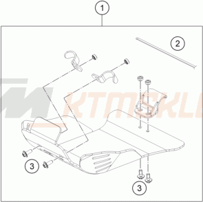 Schemat "osłona silnika" do KTM 200 EXC