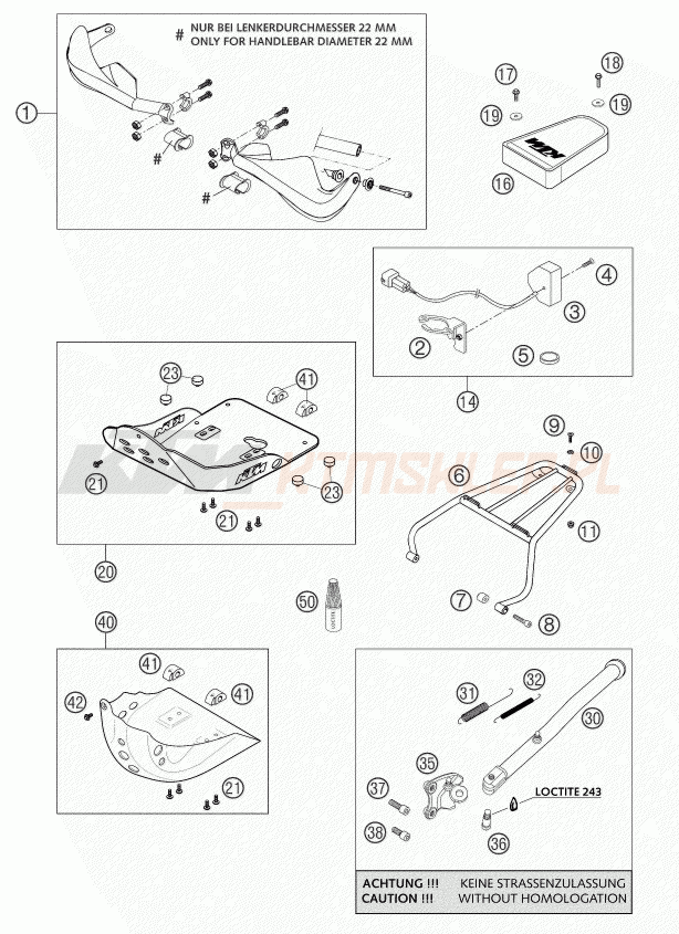 Schemat "akcesoria" do KTM 625 SXC