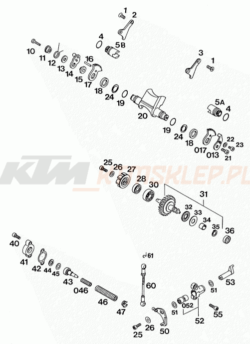 Schemat "zawór wydechowy" do KTM 300 MXC