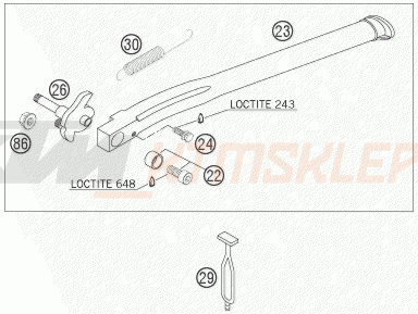 Schemat "stopki postojowe" do KTM 450 EXC-G RACING