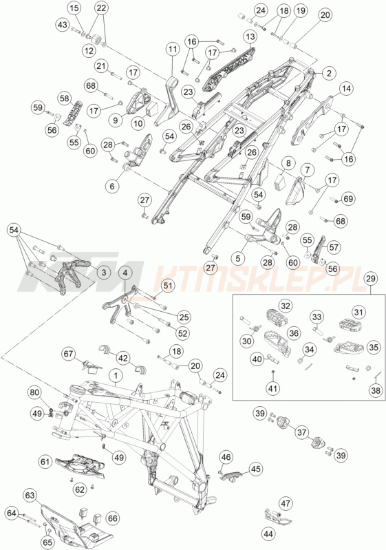 Schemat "rama" do KTM 1290 SUPER ADVENTURE R TKC