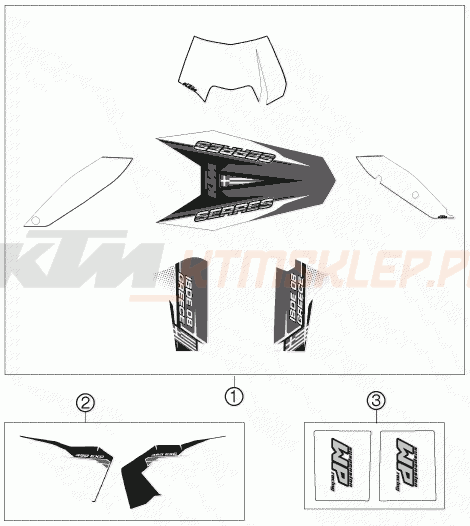 Schemat "naklejki" do KTM 450 EXC SIX DAYS