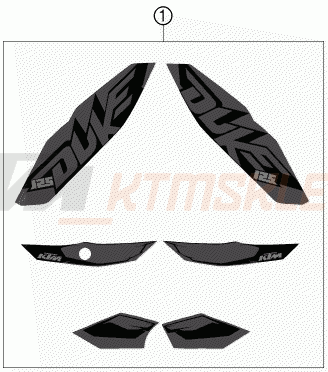Schemat "naklejki" do KTM 125 DUKE
