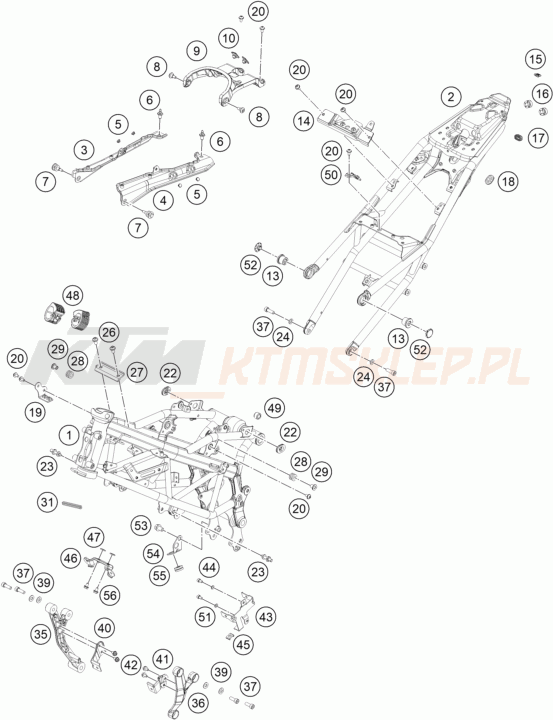 Schemat "rama" do KTM RC 125