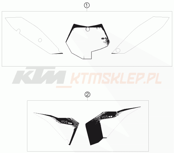 Schemat "naklejki" do KTM 150 SX