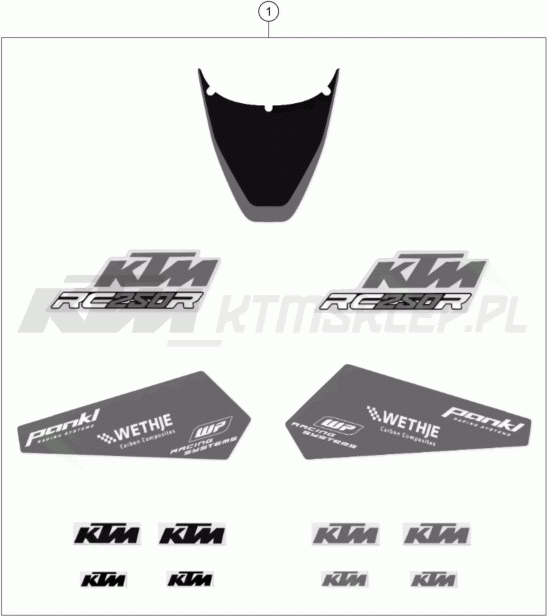 Schemat "naklejki" do KTM RC 250 R