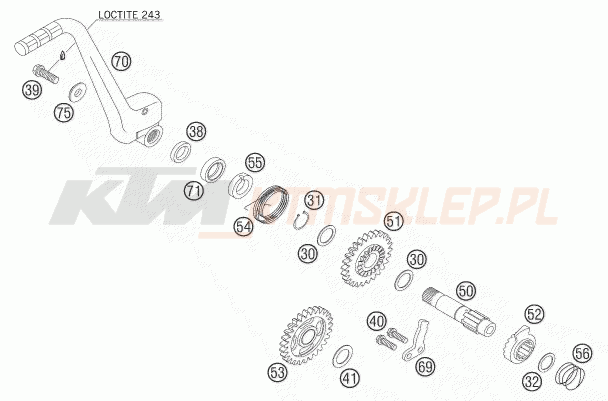 Schemat "kopniak" do KTM 125 SX
