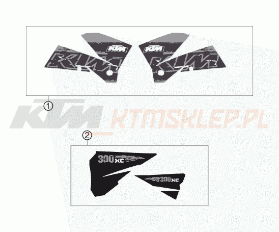 Schemat "naklejki" do KTM 300 XC