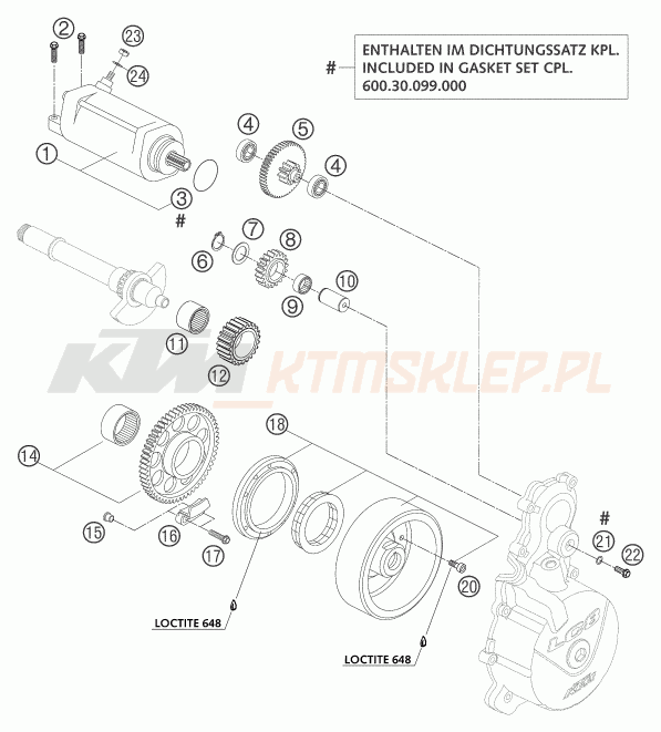 Schemat "rozrusznik" do KTM 950 ADVENTURE LOW