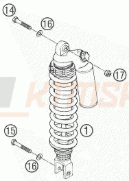 Schemat "amortyzator tył" do KTM 640 LC4 ENDURO