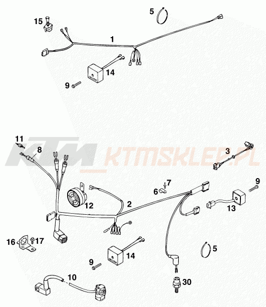 Schemat "wiązka elektryczna" do KTM 440 E-XC MARZ/ÖHL