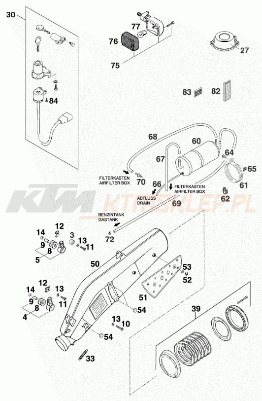 Schemat "NEW PARTS" do KTM 640 ADVENTURE-R