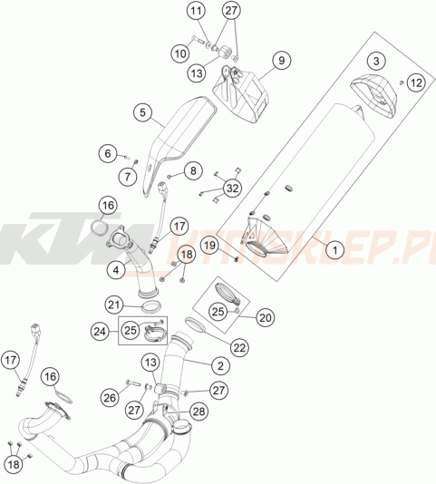 Schemat "układ wydechowy" do KTM 1190 ADVENTURE ABS
