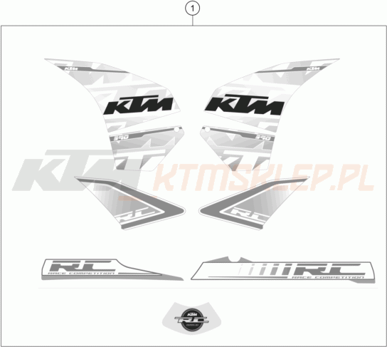 Schemat "naklejki" do KTM RC 390 / ABS