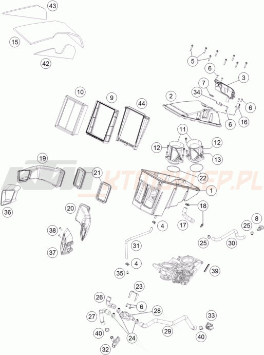 Schemat "filtr powietrza" do KTM 1290 SUPERDUKE R ABS