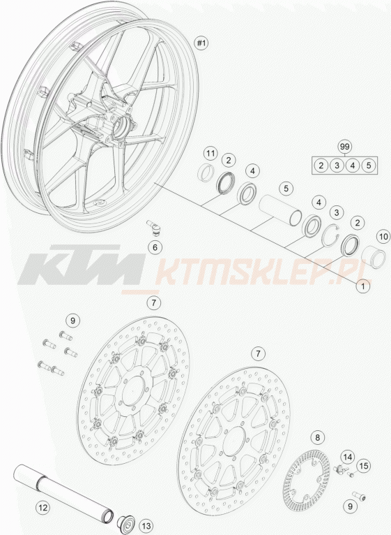 Schemat "koło przód" do KTM 1290 SUPERDUKE R ABS