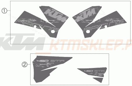 Schemat "naklejki" do KTM 450 SMR