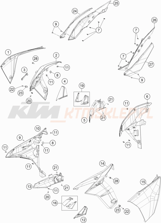 Schemat "SIDE TRIM" do KTM 1290 Super Adventure R