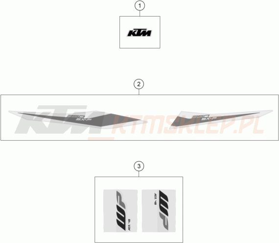 Schemat "naklejki" do KTM 350 SX-F