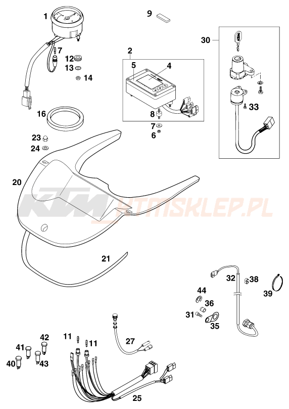Schemat "system zabezpieczający" do KTM 640 ADVENTURE-R