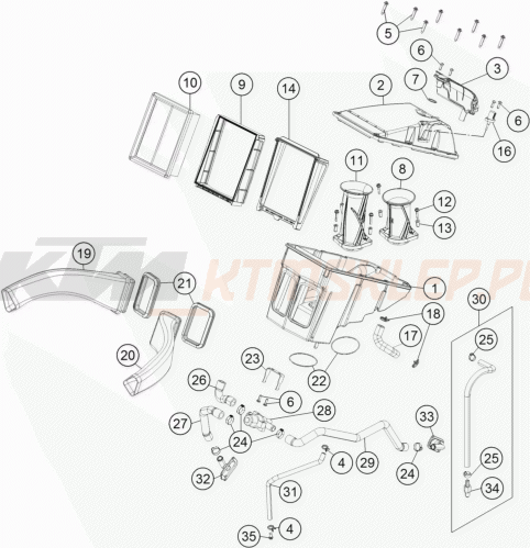 Schemat "filtr powietrza" do KTM 1050 ADVENTURE ABS
