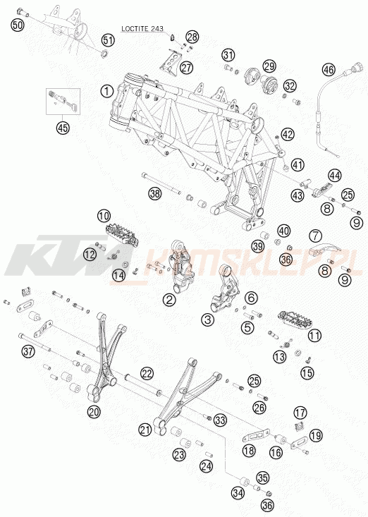 Schemat "rama" do KTM 690 RALLY FACTORY REPLICA