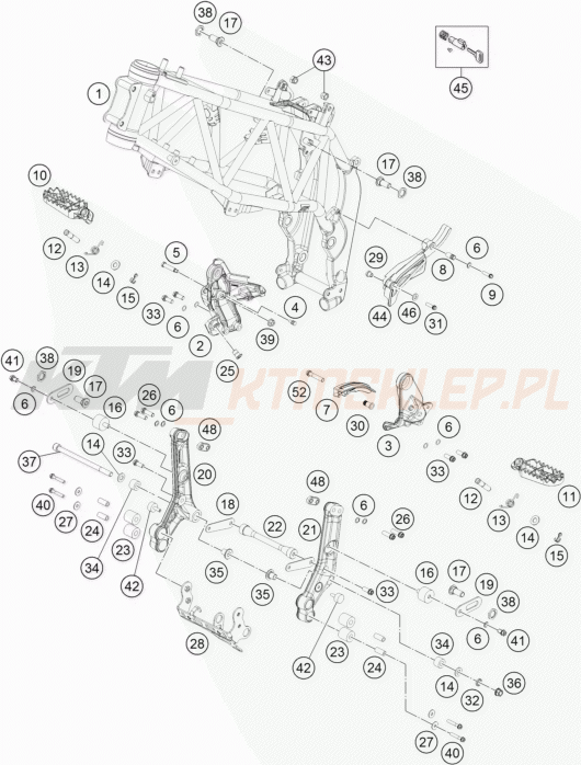 Schemat "rama" do KTM 450 RALLY FACTORY REPLICA