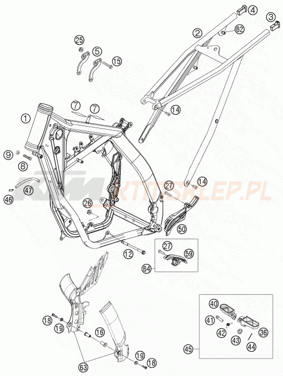 Schemat "rama" do KTM 250 SXS