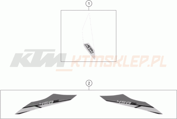 Schemat "naklejki" do KTM 450 EXC