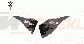 Schemat "naklejki" do KTM 505 SX-F PRESERIES