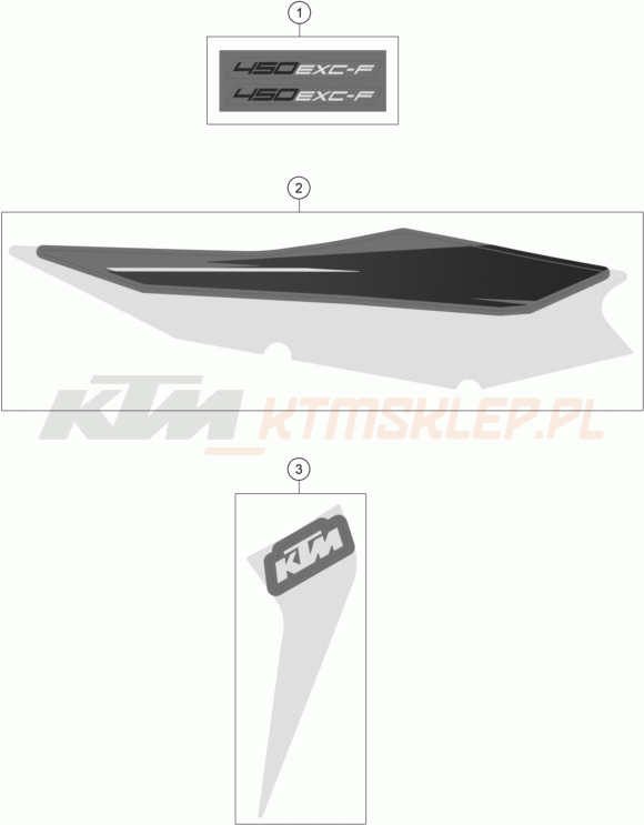 Schemat "naklejki" do KTM 450 EXC-F