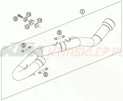 Schemat "układ wydechowy" do KTM 450 SXS-F