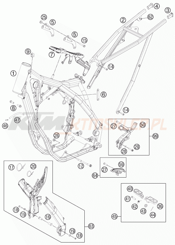Schemat "rama" do KTM 350 SX-F