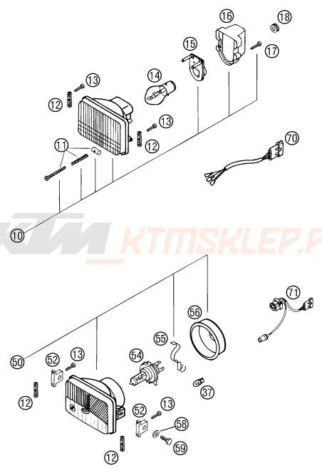 Schemat "oświetlenie" do KTM 125 EXC