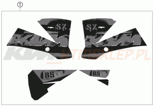 Schemat "naklejki" do KTM 85 SX 17/14