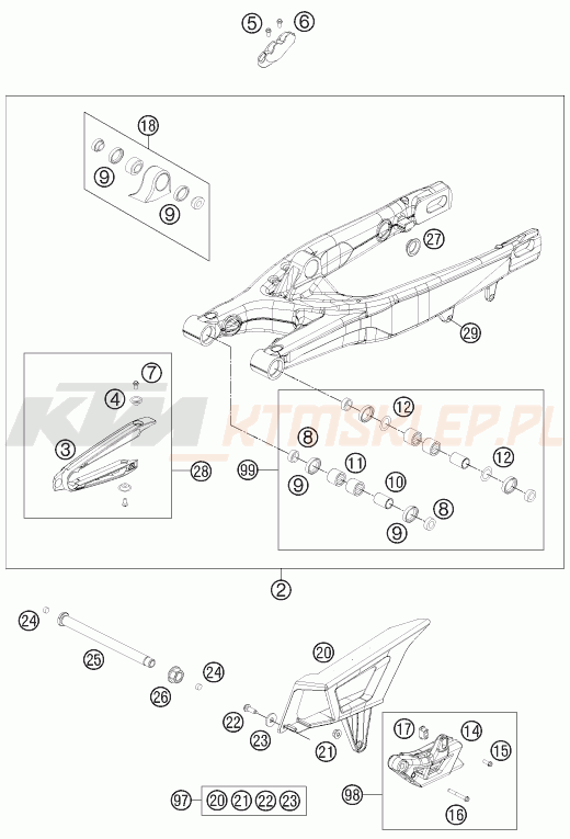 Schemat "wahacz" do KTM 400 EXC