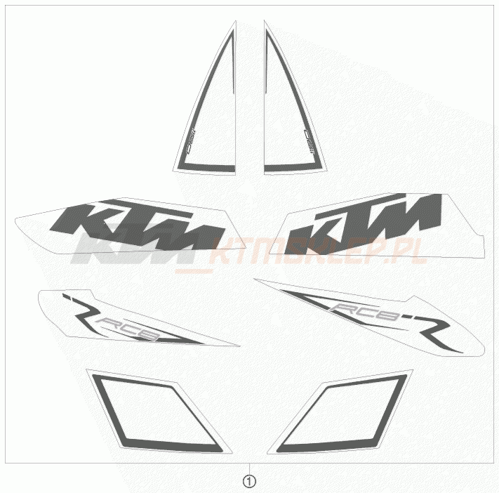 Schemat "naklejki" do KTM 1190 RC 8 R