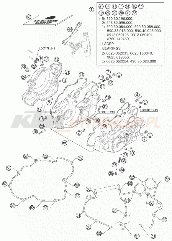 Schemat "kartery" do KTM 400 EXC RACING
