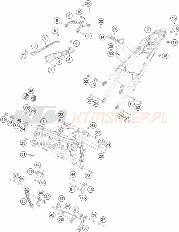 Schemat "rama" do KTM RC 390
