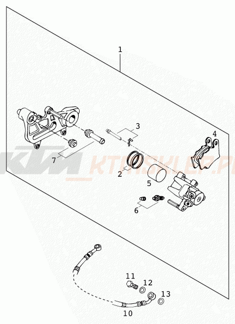 Schemat "Zacisk hamulcowy tylny" do KTM 640 LC 4
